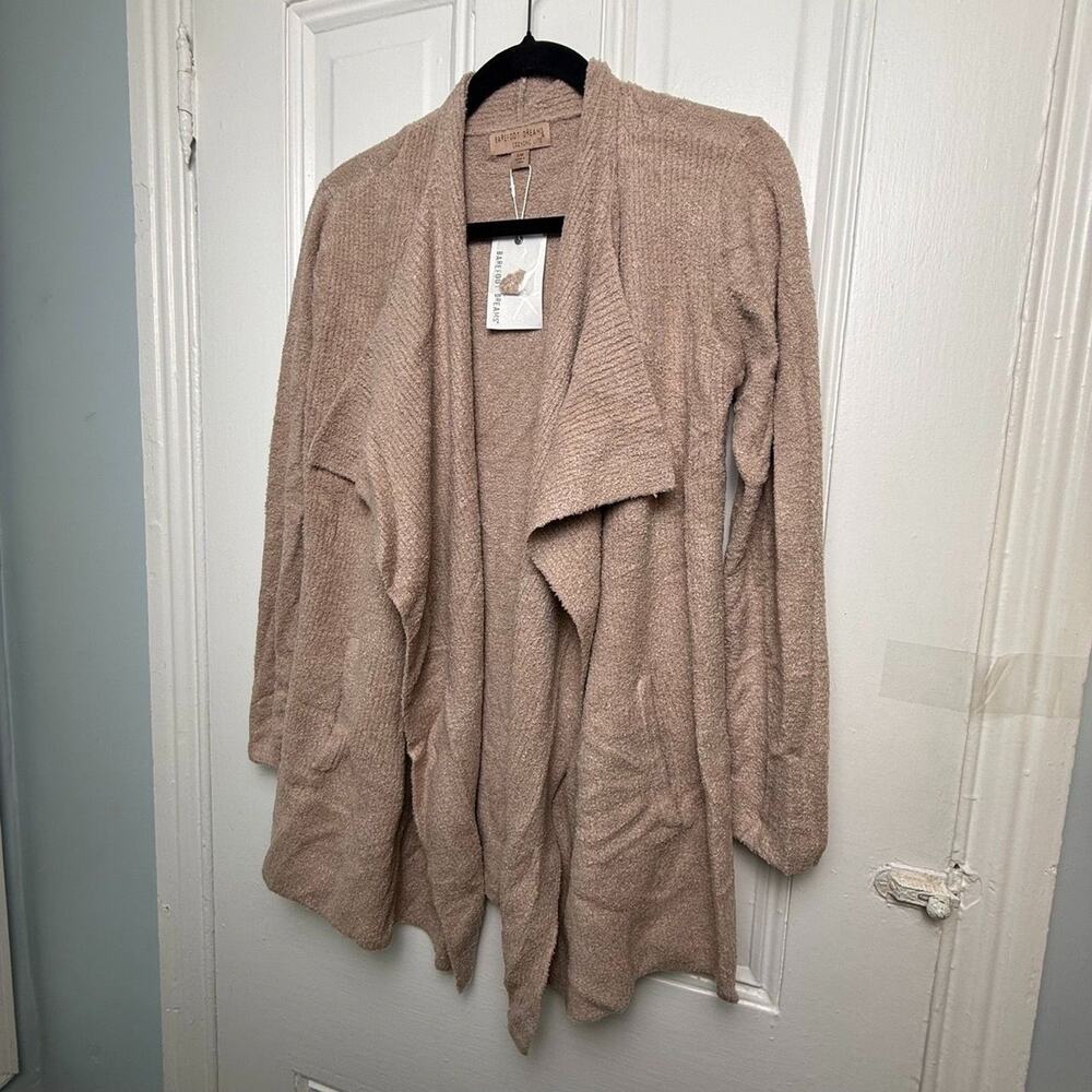 Barefoot Dreams CozyChic Lite Ribbed Island Wrap Cardigan Womens S/M Willow NWT